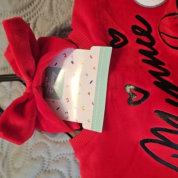 Red Minnie Mouse Dress with Headband and Tights - Picture 2 of 8